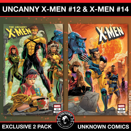[2 PACK] Uncanny X - Men 12 | X - Men 14 Unknown Comic Tyler Kirkham Connecting Covers Exclusives (04/02/2025) - East Coast Comics