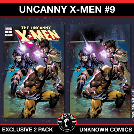 [2 PACK] Uncanny X - men 9 Unknown Comics Stephen Segovia Exclusive Var (01/22/2025) - East Coast Comics