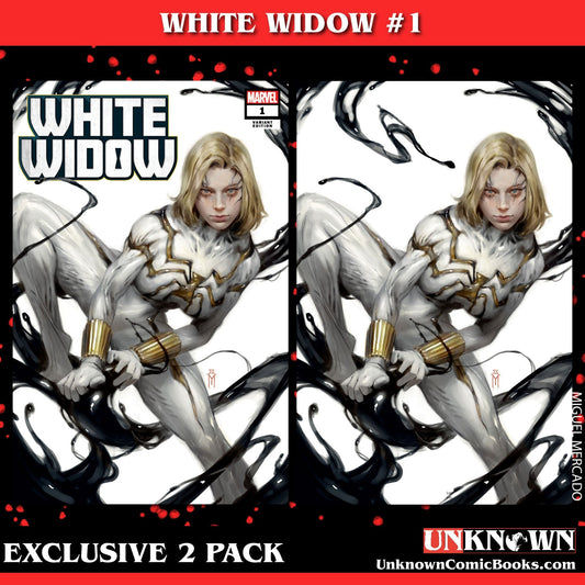 [2 Pack] White Widow 1 Unknown Comics Miguel Mercado Exclusive Var (11/01/2023) (12/27/2023) - East Coast Comics