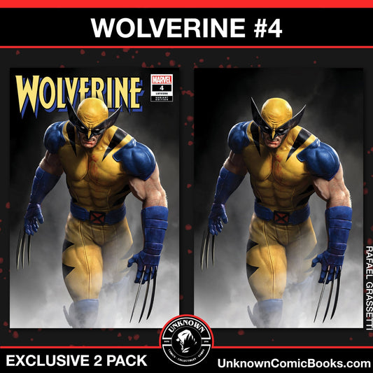 [2 PACK] WOLVERINE 4 UNKNOWN COMICS RAFAEL GRASSETTI EXCLUSIVE VAR (12/04/2024) - East Coast Comics
