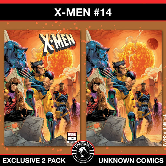 [2 pack] X - Men 14 Unknown Comics Tyler Kirkham Connecting Cover Exclusive Var (04/02/2025) - East Coast Comics