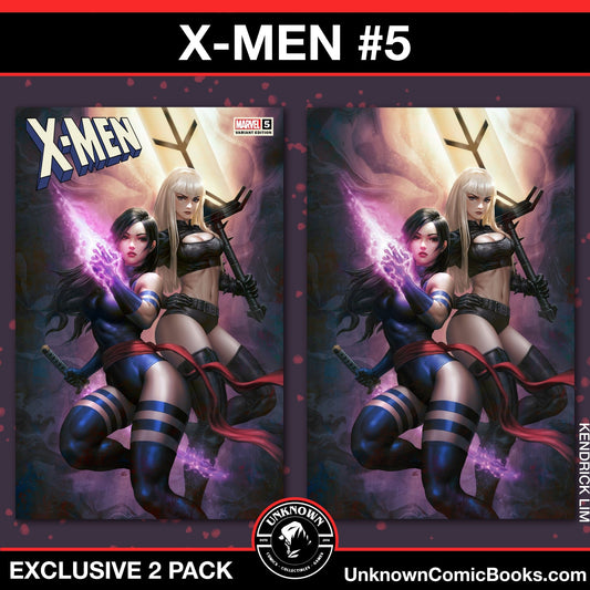 [2 PACK] X - MEN 5 UNKNOWN COMICS KENDRICK LIM EXCLUSIVE VAR (10/02/2024) - East Coast Comics