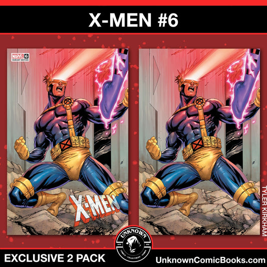 [2 PACK] X - MEN 6 UNKNOWN COMICS TYLER KIRKHAM CONNECTING COVER EXCLUSIVE VAR (10/23/2024) - East Coast Comics