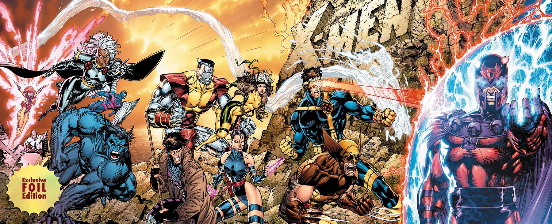 [4 PACK 🚨 Limited Edition! 🚨] [FOIL] X - Men 1991 1 Facsimile Edition Unknown Comics Jim Lee Exclusive Connecting Cover PREMIUM Var (02/12/2025) - East Coast Comics