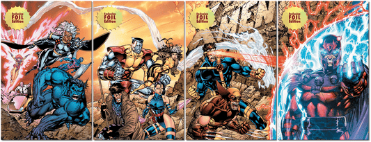 [4 PACK 🚨 Limited Edition! 🚨] [FOIL] X - Men 1991 1 Facsimile Edition Unknown Comics Jim Lee Exclusive Connecting Cover PREMIUM Var (02/12/2025) - East Coast Comics