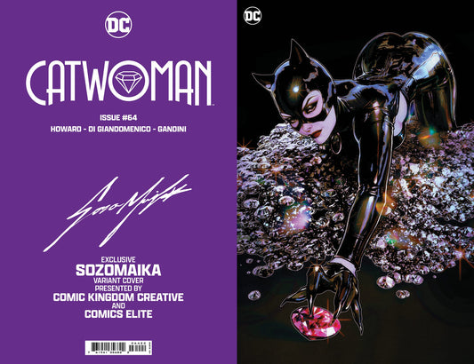CATWOMAN #64 Virgin FOIL  C2E2 Black Saber Comics Exclusive BY SOZOMAIKA