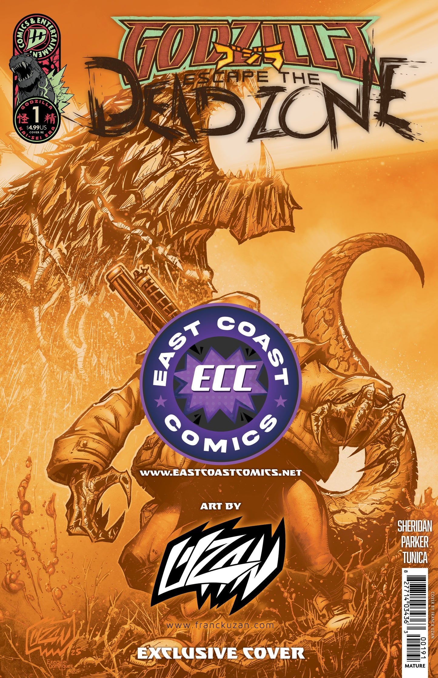 Godzilla: Escape The Deadzone #1 - ECC Exclusive Franck Uzan Japanese Variant