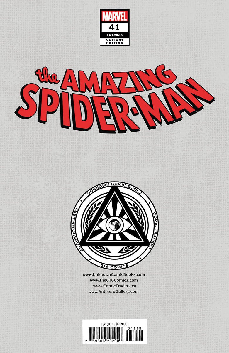 Amazing Spider - Man #41 [Gw] Unknown Comics Miguel Mercado Exclusive Virgin Var (01/03/2024) - East Coast Comics