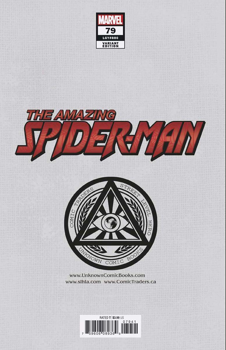 Amazing Spider - Man 79 Unknown Comics Gabriele Dell'Otto Exclusive Virgin Var (11/10/2021) (11/24/2021) - East Coast Comics