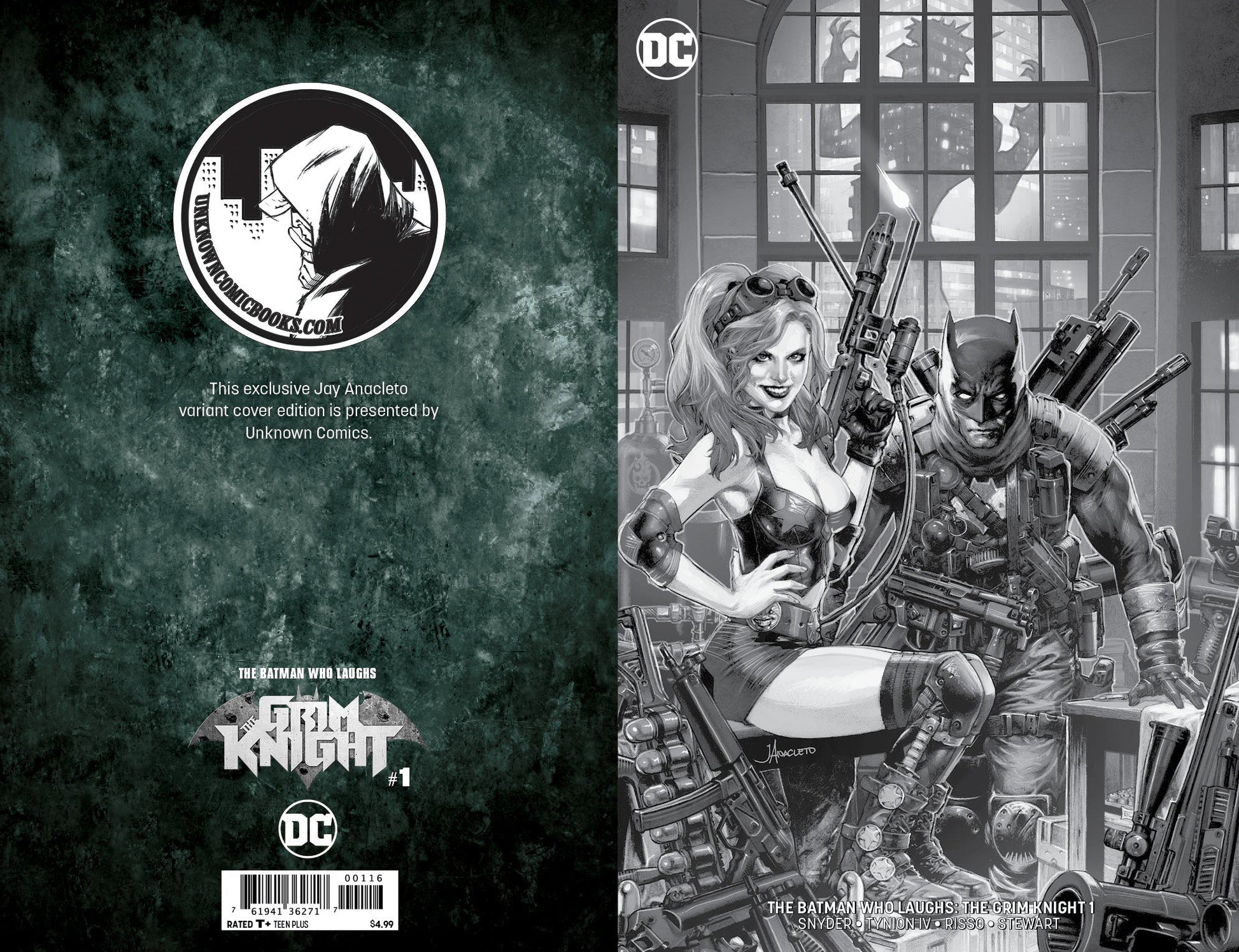 Batman Who Laughs The Grim Knight 1 Unknown Comic Books Jay Anacleto Exclusive Black And White 3/13/2019 - East Coast Comics