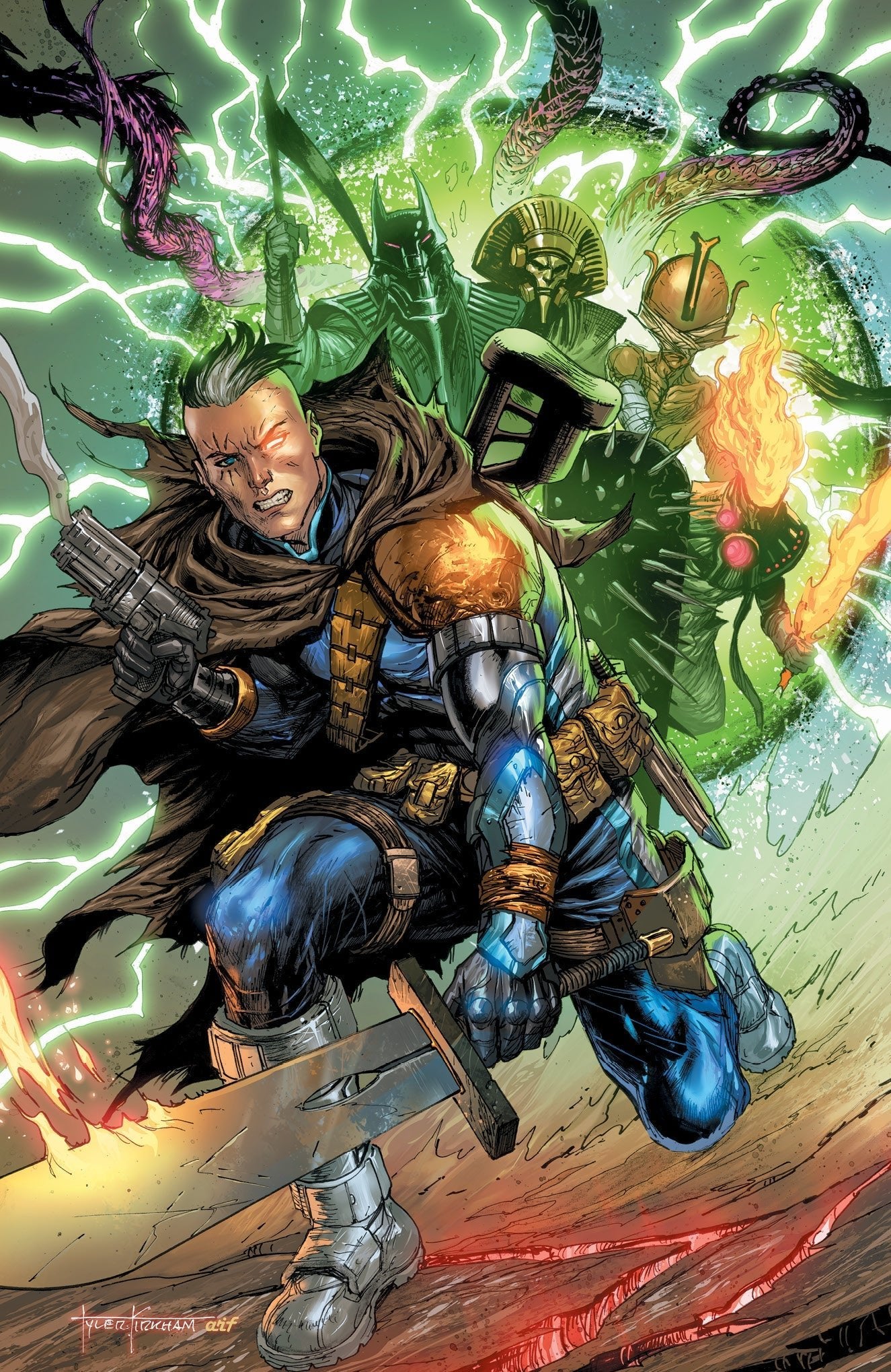 Cable 5 Unknown Comics Tyler Kirkham Exclusive Virgin Var Xos (10/14/2020) - East Coast Comics