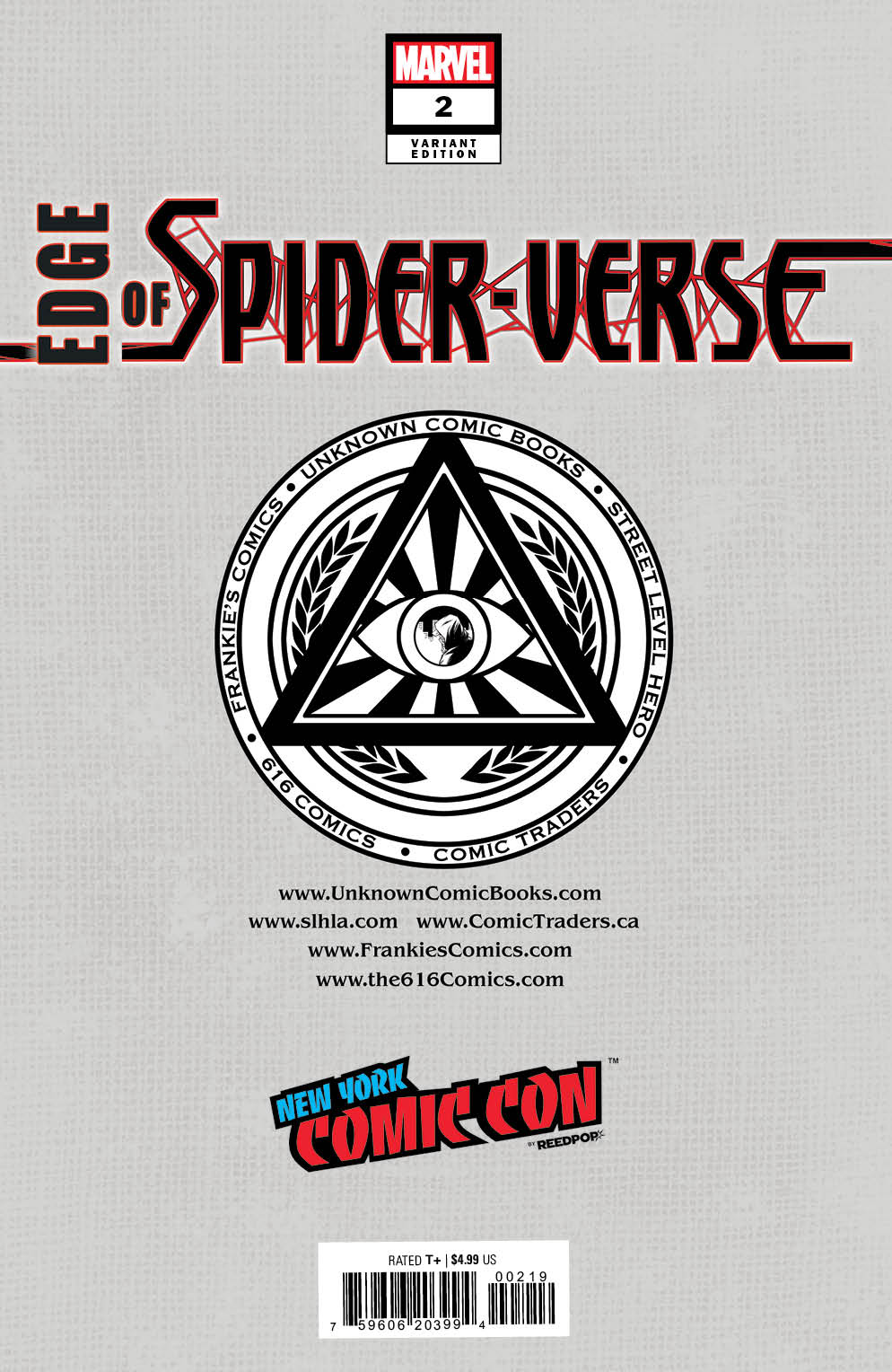 Edge Of Spider - Verse 2 Unknown Comics Tyler Kirkham Exclusive Nycc 2022 Silver Var (11/02/2022) - East Coast Comics