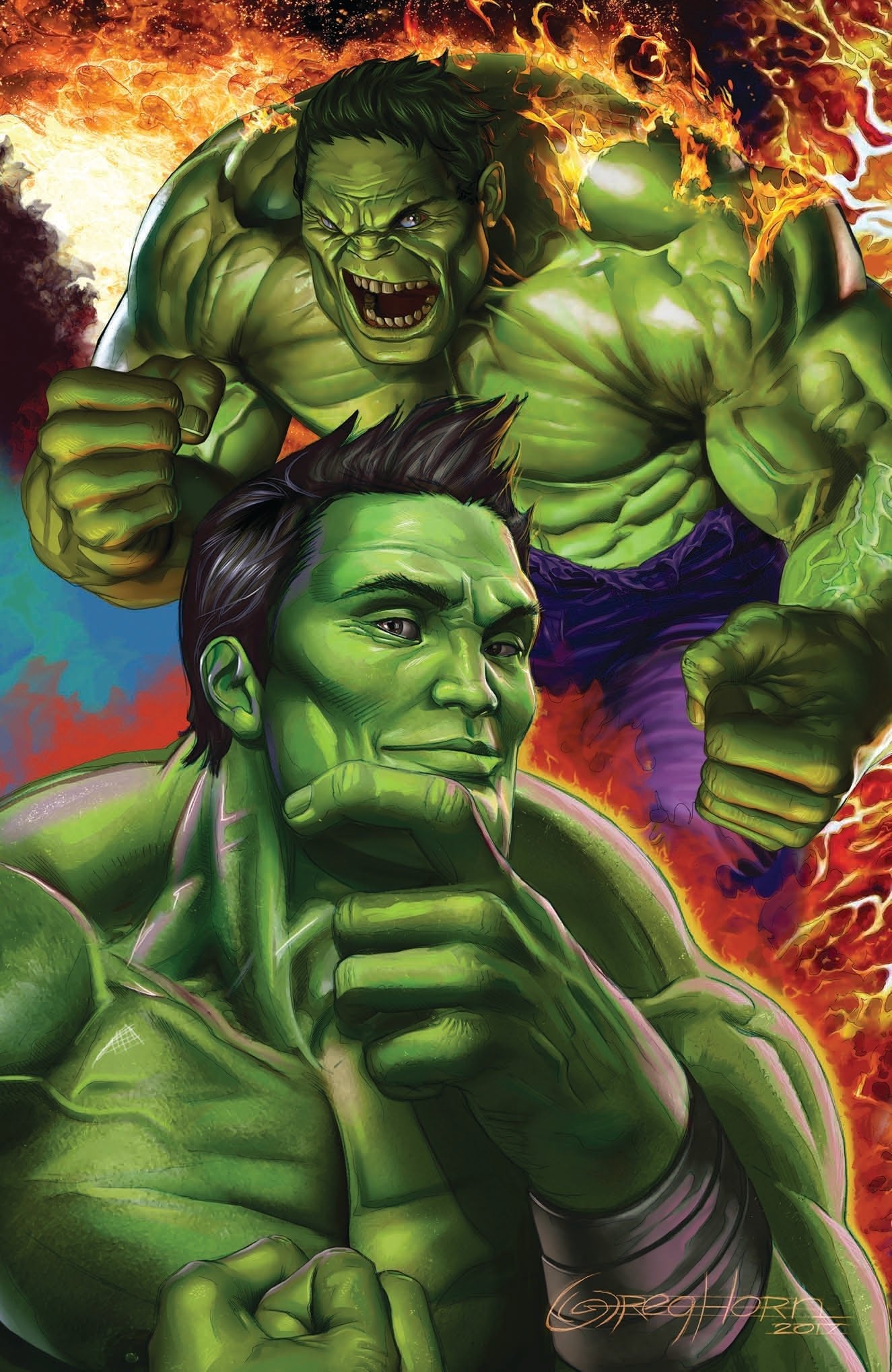 Generations Banner Hulk & Totally Awesome Hulk 1 Connecting Unknown Comic Books Exclusive Horn Virgin 8/2/2017 - East Coast Comics