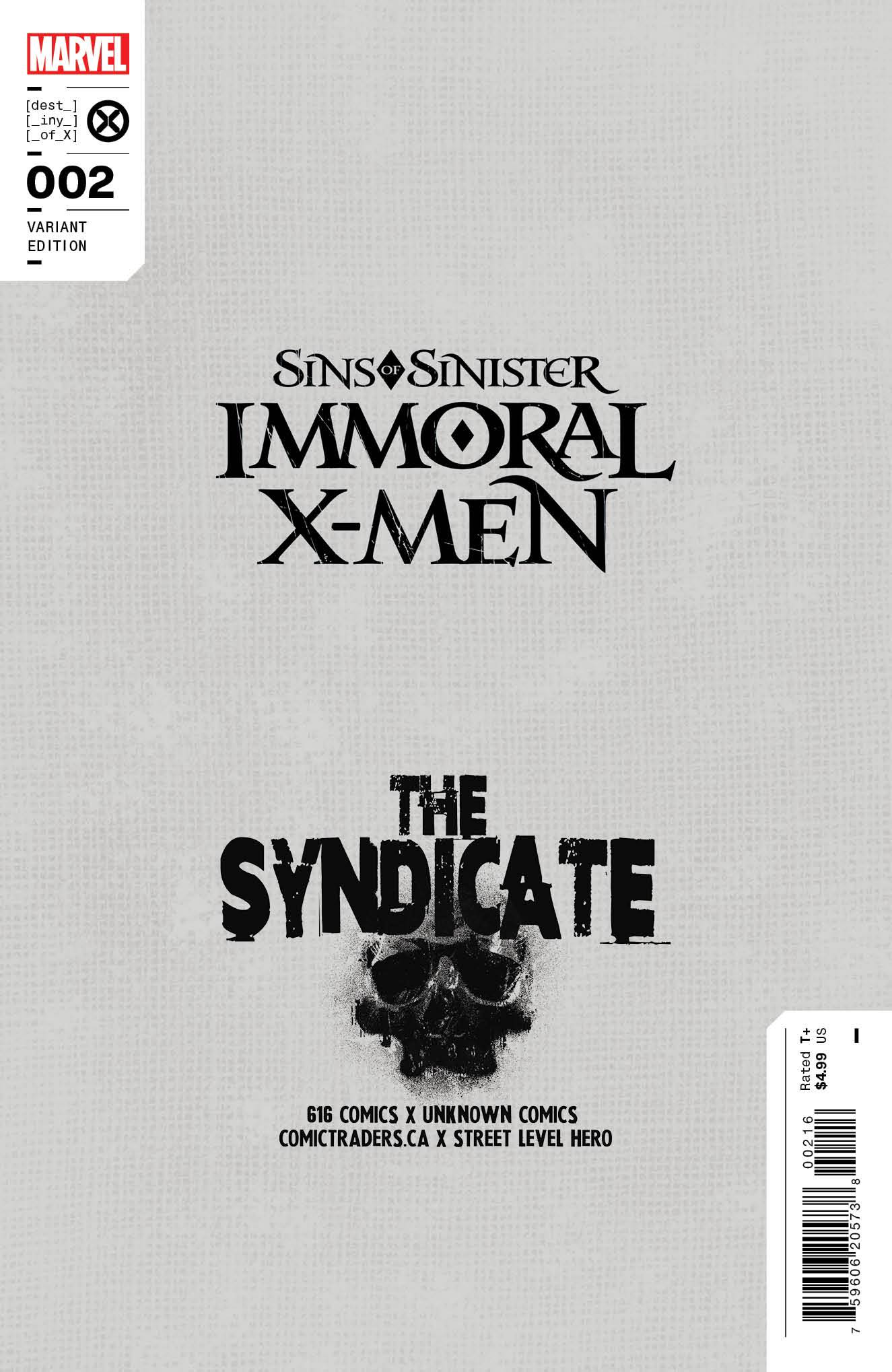 Immoral X - Men 2 [Sin] Marco Turini (616) Exclusive Var (03/28/2023) - East Coast Comics