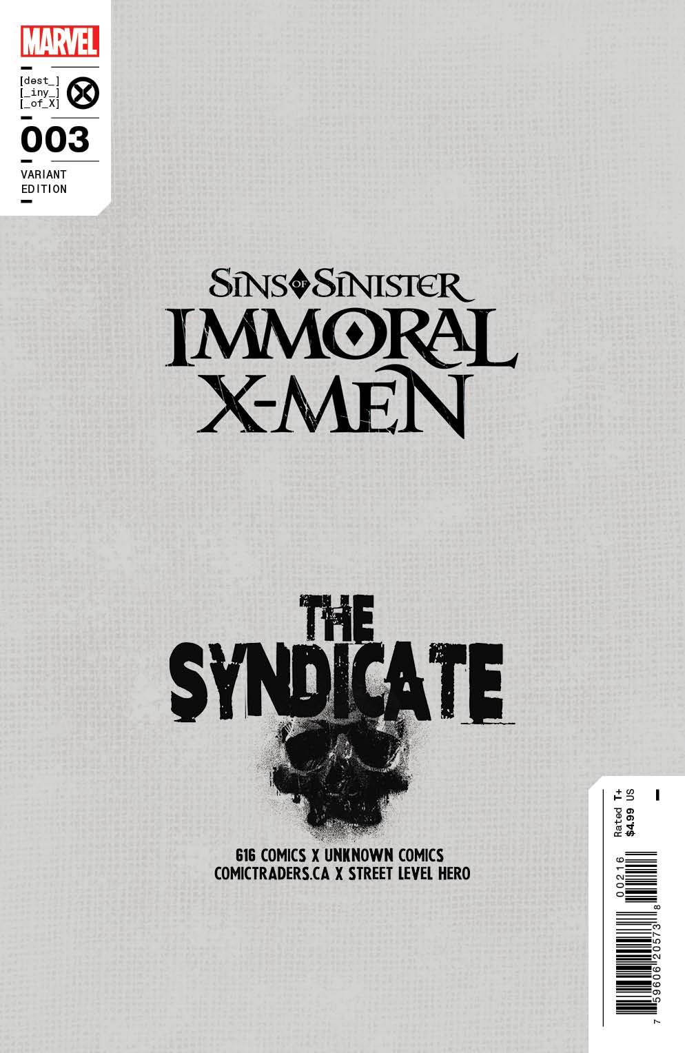 Immoral X - Men 3 [Sin] Marco Turini (616) Exclusive Var (04/19/2023) - East Coast Comics