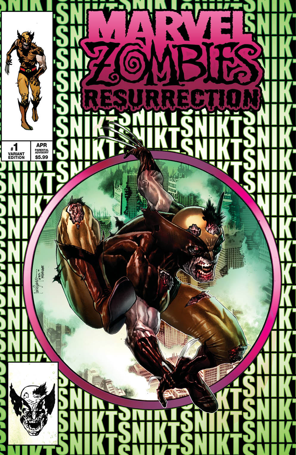MARVEL ZOMBIES RESURRECTION 1 (OF 4) UNKNOWN COMICS MICO SUAYAN EXCLUSIVE GREEN VAR (09/02/2020) - East Coast Comics