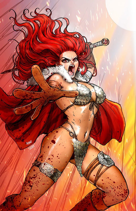 RED SONJA 2023 3 UNKNOWN COMICS ANNA ZHUO EXCLUSIVE VIRGIN VAR (10/04/2023) - East Coast Comics