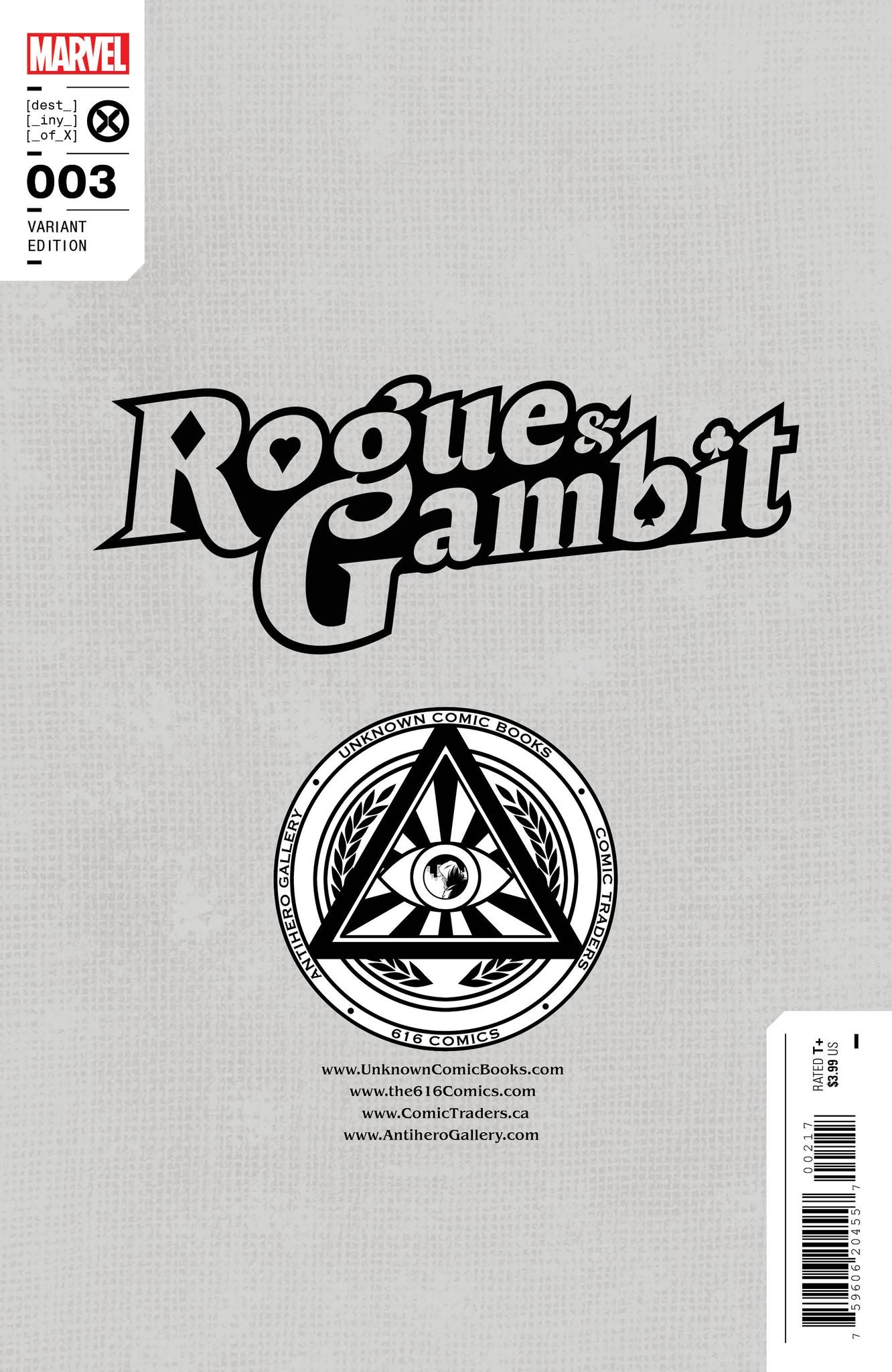 Rogue & Gambit 3 Unknown Comics Ivan Tao Exclusive Virgin Graffiti Wall Var (05/10/2023) - East Coast Comics