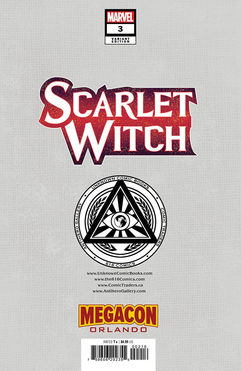 SCARLET WITCH 3 UNKNOWN COMICS NAKAYAMA MCU COVER MEGACON EXCLUSIVE VIRGIN VAR (03/08/2023) - East Coast Comics