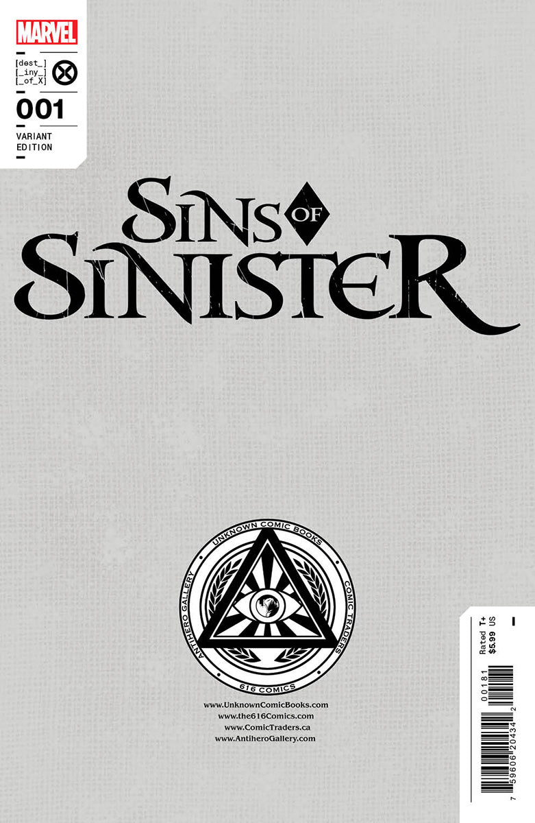 Sins Of Sinister #1 Unknown Comics Kaare Andrews Exclusive Virgin Var (01/25/2023) - East Coast Comics