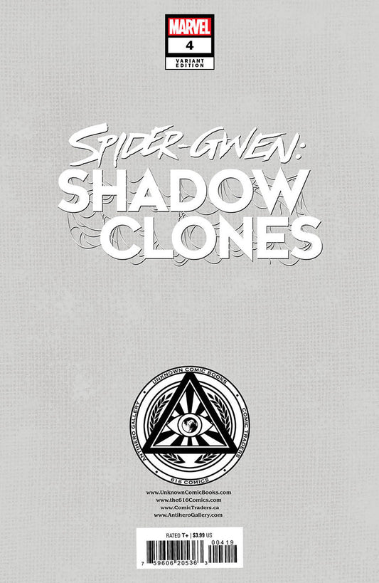 Spider - Gwen: Shadow Clones 4 Unknown Comics Kael Ngu Exclusive Virgin Var (06/14/2023) - East Coast Comics