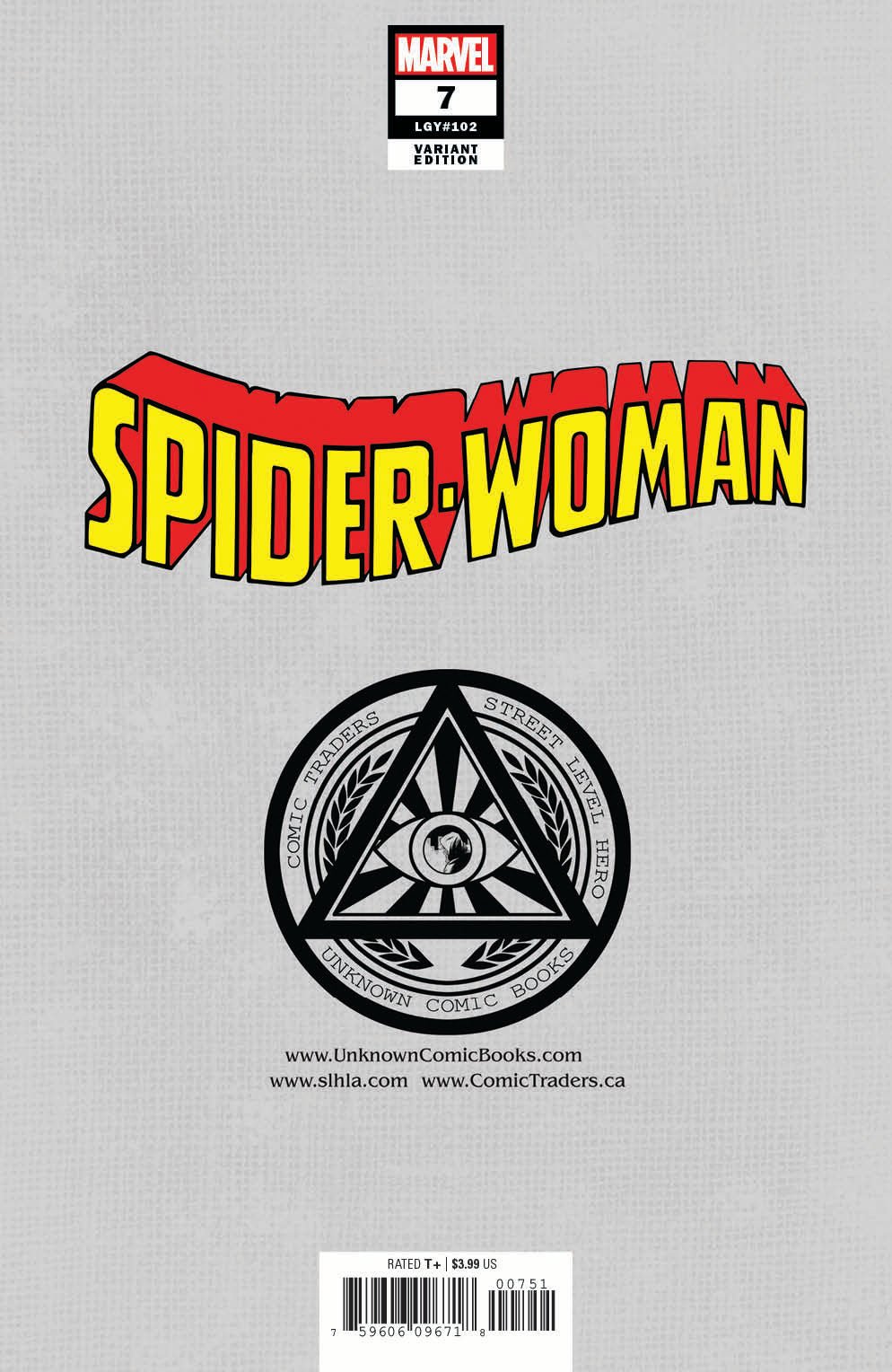 Spider - Woman 7 Unknown Comics Lucas Werneck Exclusive Knullified Var Kib (12/23/2020) - East Coast Comics