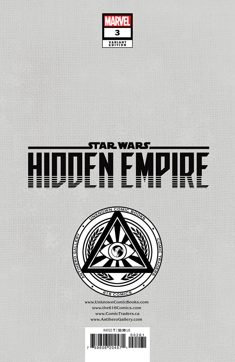 Star Wars: Hidden Empire 3 Unknown Comics Patch Zircher Exclusive Var (02/08/2023) - East Coast Comics