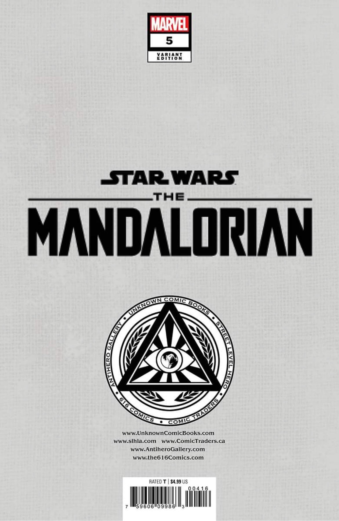 Star Wars: The Mandalorian #5 Unknown Comics Patch Zircher Exclusive Virgin Var (11/02/2022) - East Coast Comics