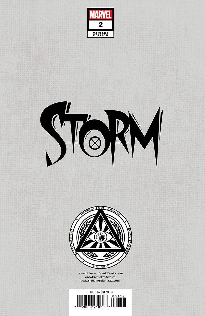 STORM #2 UNKNOWN COMICS NATHAN SZERDY EXCLUSIVE VIRGIN VAR (11/20/2024) - East Coast Comics