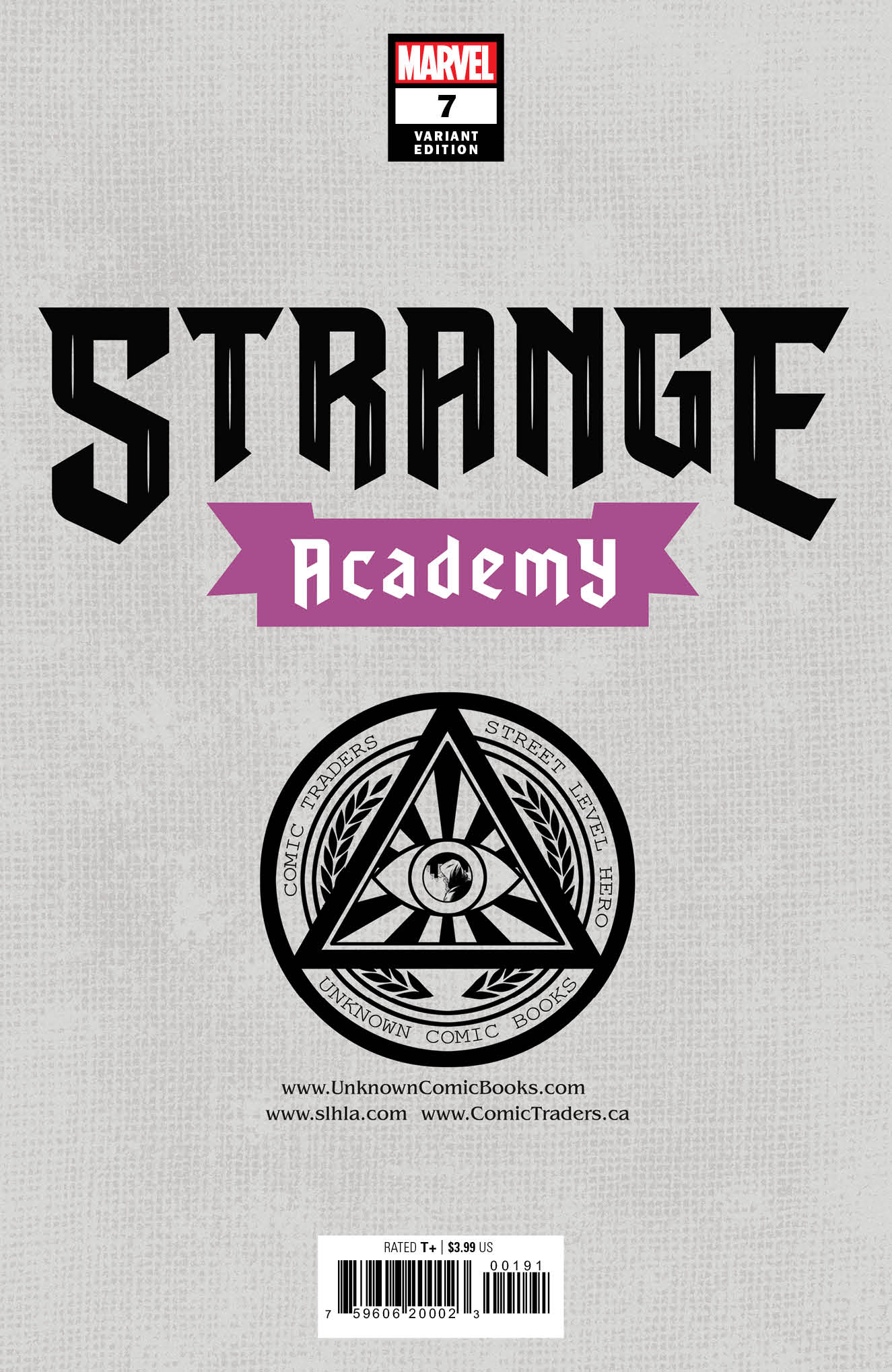 Strange Academy #7 Unknown Comics Todd Nauck Exclusive Var (01/27/2021) - East Coast Comics