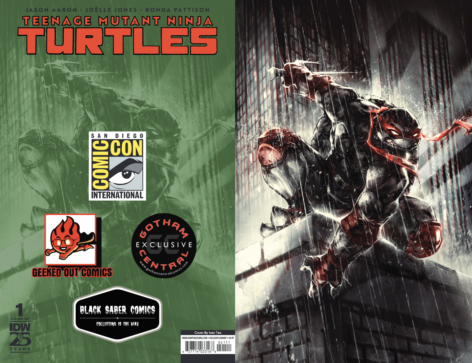 Teenage Mutant Ninja Turtles (2024) 1 Variant Ivan Tao ltd to 600 SDCC Black Saber Comics Exclusive - East Coast Comics