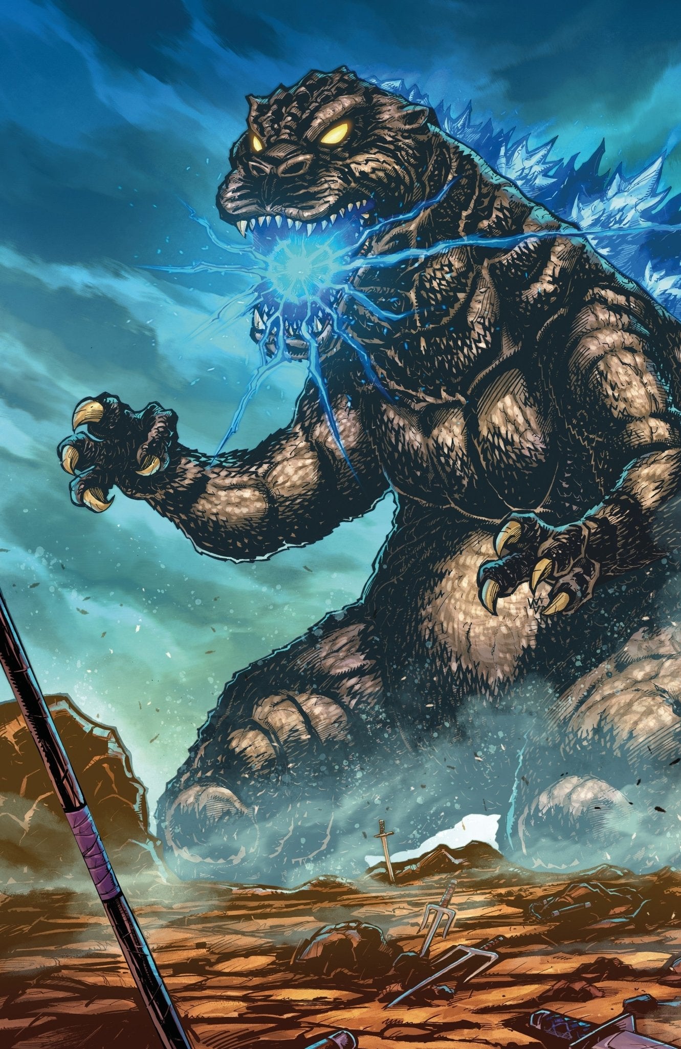 Teenage Mutant Ninja Turtles x Godzilla 1 - Franck Uzan Variant - Left Side (11/12/25) - East Coast Comics