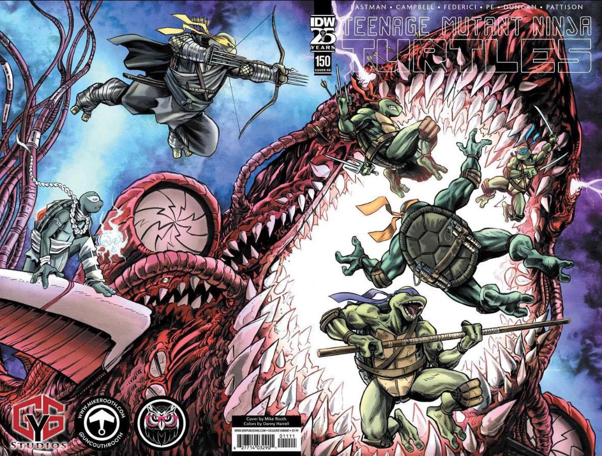 TMNT 150 WRAPAROUND ROOTH/HARRELL/GY6 Black Saber Comics Exclusive - East Coast Comics