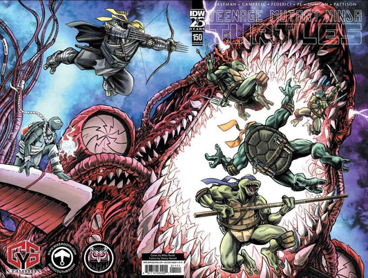 TMNT 150 WRAPAROUND ROOTH/HARRELL/GY6 Black Saber Comics Exclusive - East Coast Comics