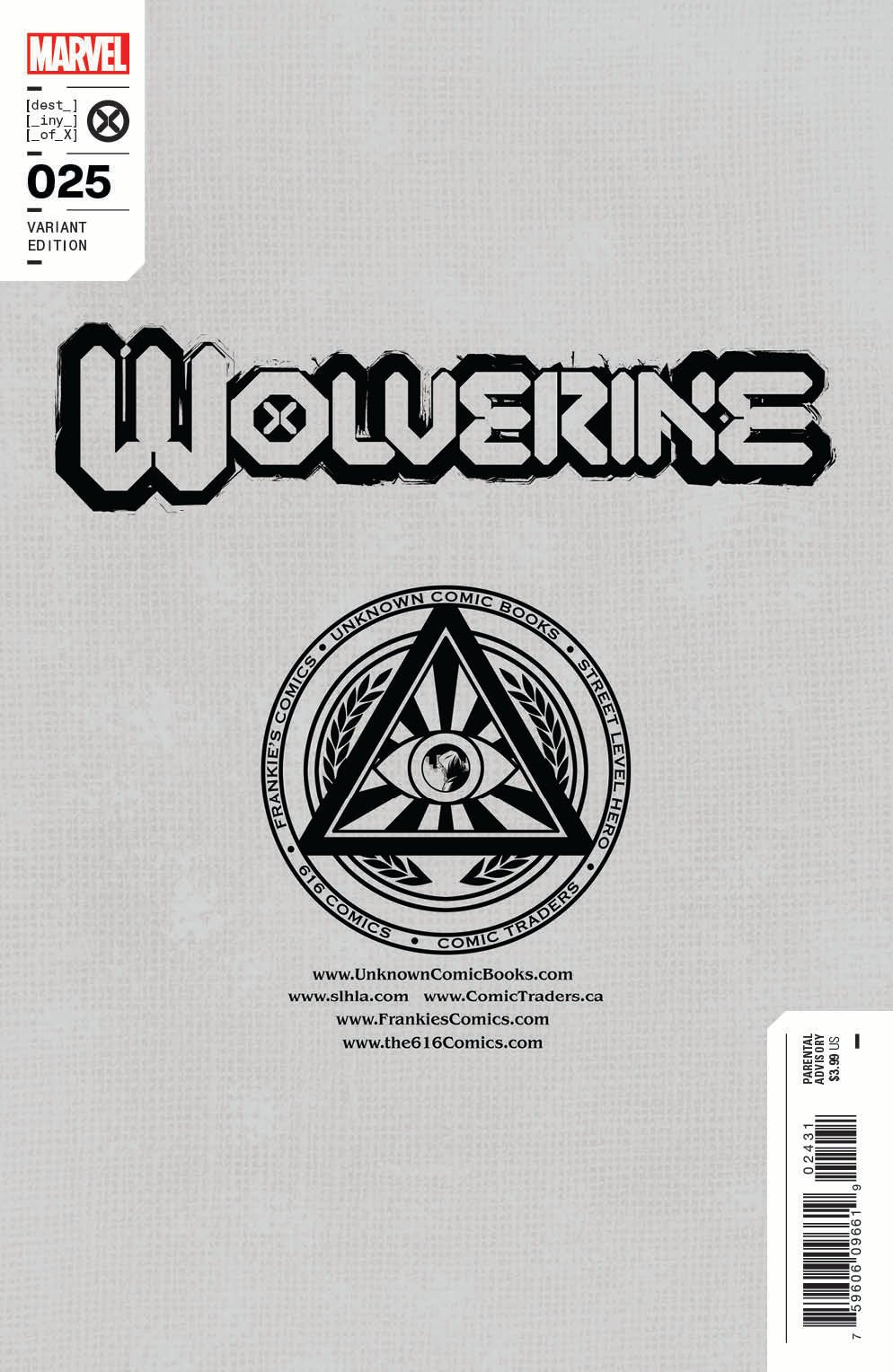 Wolverine #25 [Axe] Unknown Comics Scott Williams Exclusive Virgin Icon Var (10/12/2022) - East Coast Comics