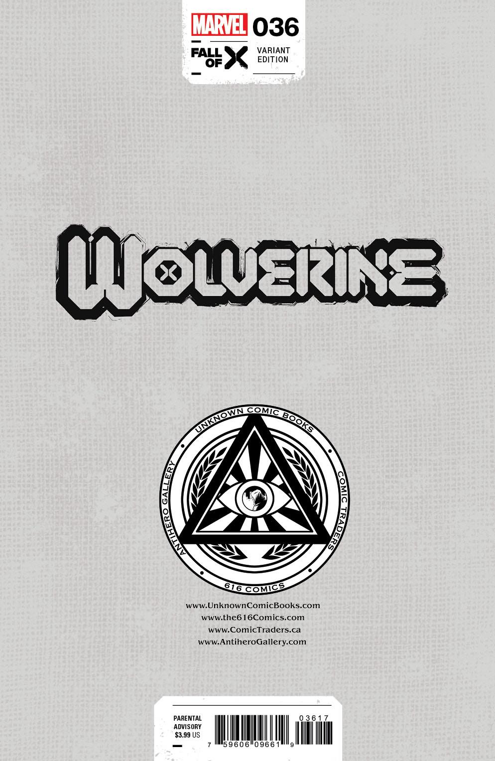 Wolverine 36 [Fall] Unknown Comics Miguel Mercado Exclusive Var (08/09/2023) (08/30/2023) - East Coast Comics