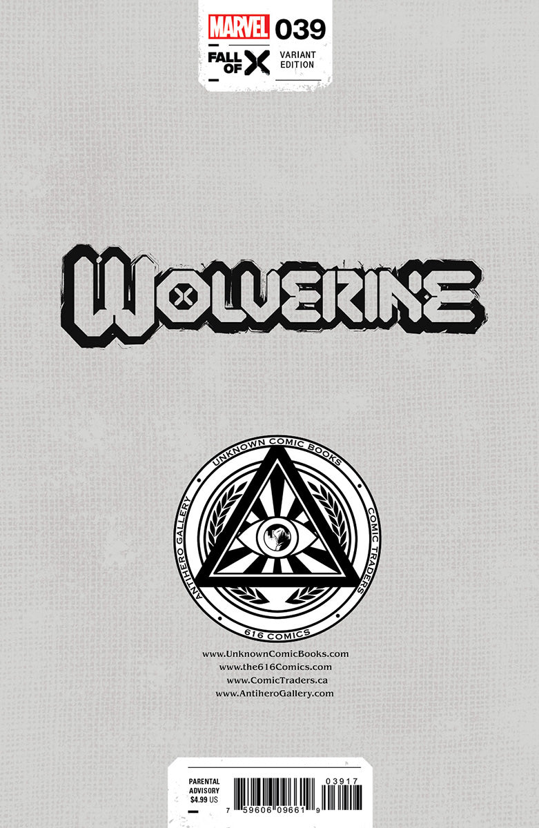 Wolverine 39 [Fall] Unknown Comics Stephen Segovia Exclusive Var (11/22/2023) - East Coast Comics