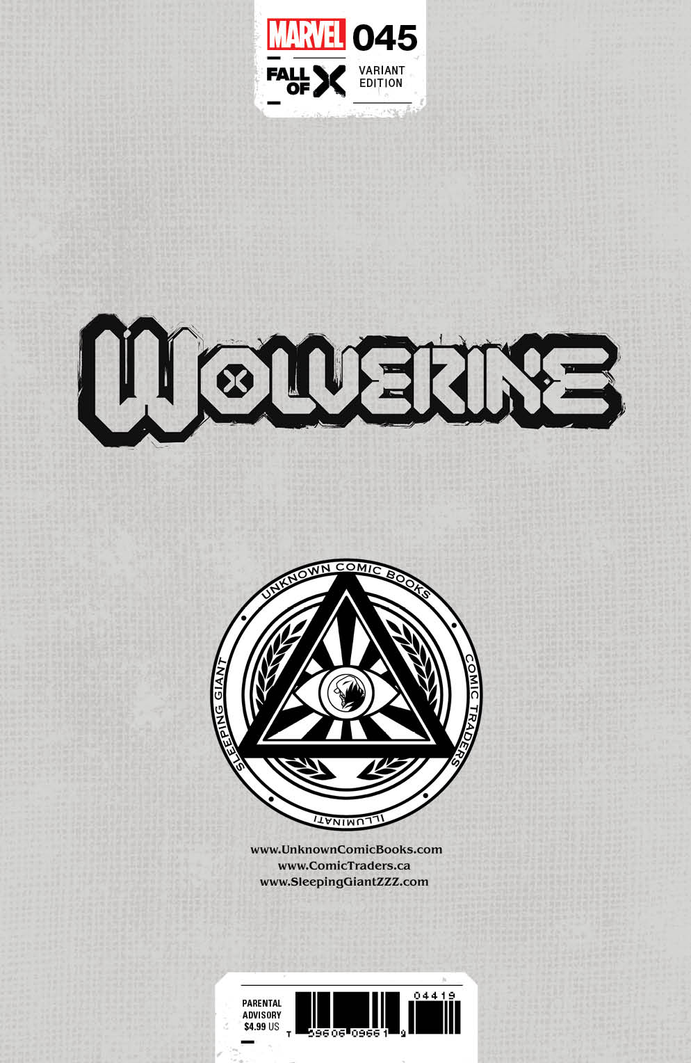Wolverine 45 Unknown Comics Kaare Andrews Exclusive Virgin Var [03/13/2024] - East Coast Comics